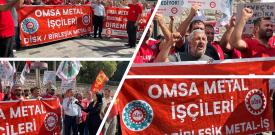 Direnen Omsa işçileri İsveç Başkonsolosluğu önünde iş aş hürriyet için haykırdı!