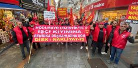 Şekerpınar’da direniş ateşi ikinci ayını dolduruyor: Hödlmayr patronu saldırıyor işçiler direniyor!