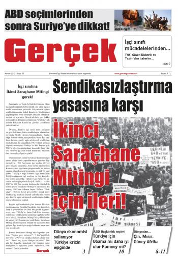 Gerçek Sayı 37 - Kasım 2012