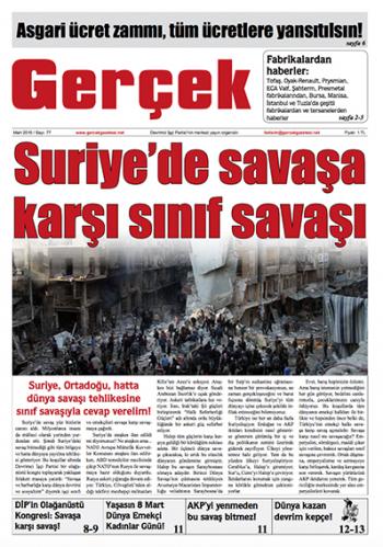 Gerçek Gazetesi Sayı 77 - Mart 2016
