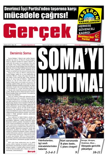 Gerçek Gazetesi Sayı 56 Kapak