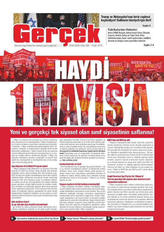 Gerçek Gazetesi Sayı 199 - Nisan 2026