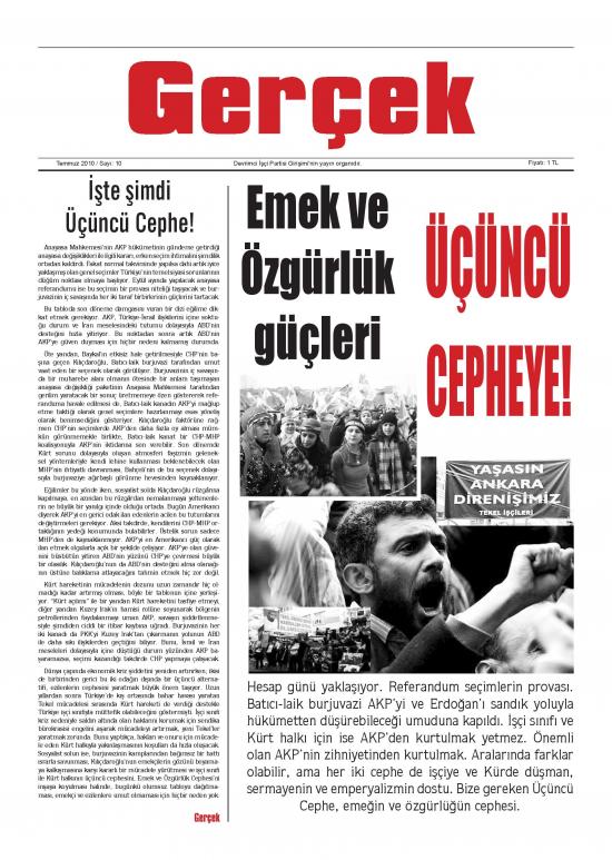 Gerçek Gazetesi Sayı 10