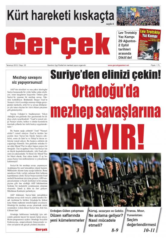 Gerçek Sayı 33 - Temmuz 2012