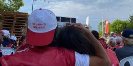 Çatalca Polonez direnişinden bir işçi kadın: İki günlük öğrenciyi 46 koda koydunuz, o öğrenci okul harçlığını çıkarmak için girdi. Biz işçiyiz, ekmeğimizi sendikayla birlikte istiyoruz