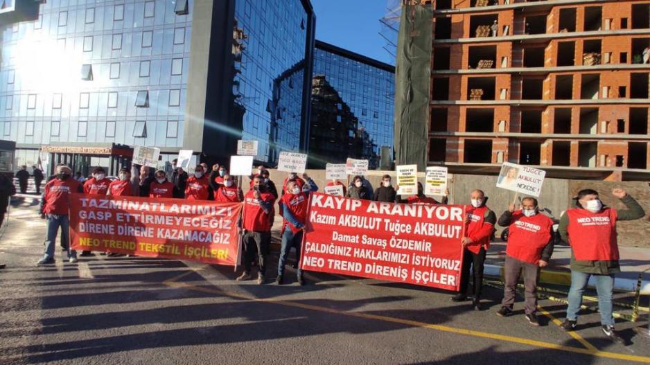 Neo Trend işçisi gasp edilen hakları için “hak verilmez alınır” diyerek direniyor! 